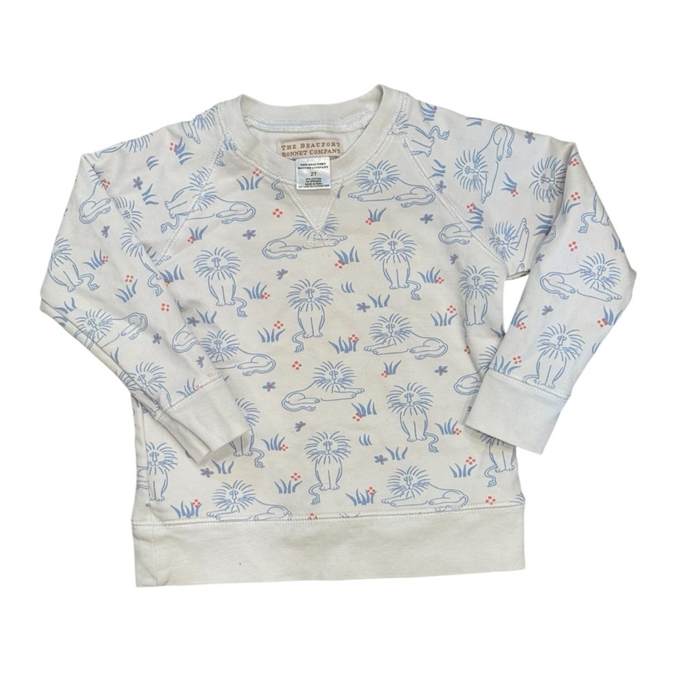 TBBC The Beaufort Bonnet Company Lion Sweatshirt White Cotton